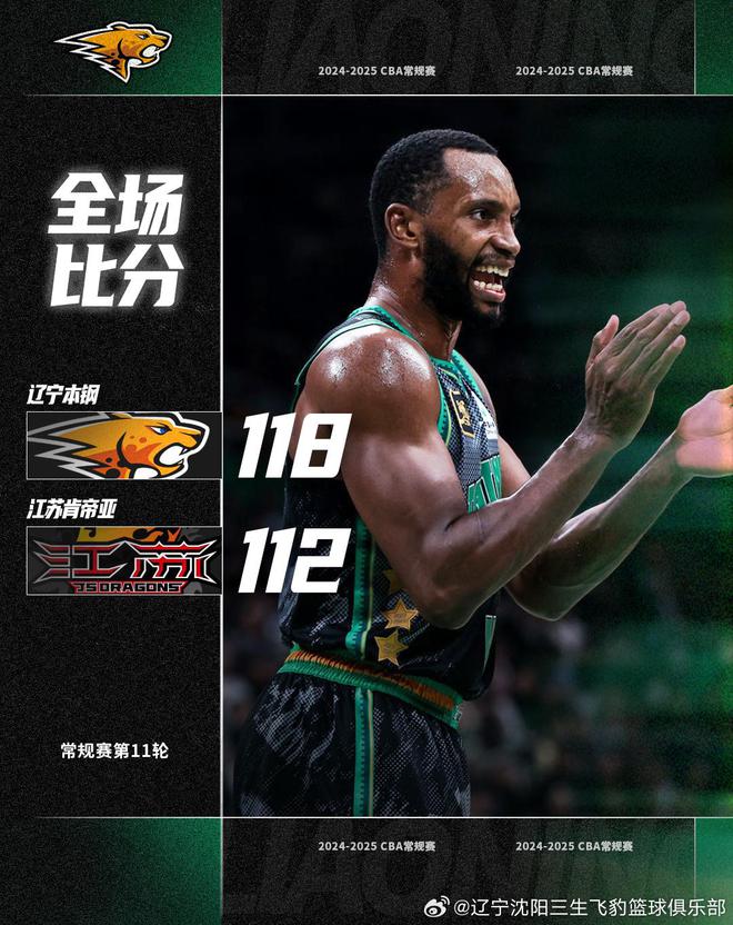 遼寧送江蘇11連敗 弗格42+7趙繼偉15+11杰克遜43+7