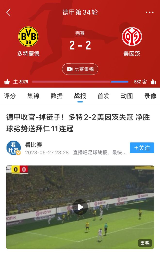 今晚再攪冠軍局？美因茨兩年前末輪逼平多特，送拜仁驚險奪冠
