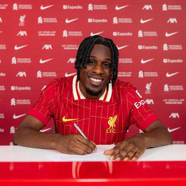 官方：利物浦簽下勒沃庫森后衛弗林蓬；雙方簽約五年