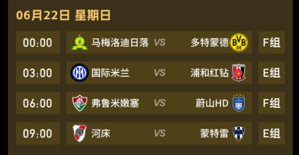 雷速世俱杯觀賽指南：國米多特需力爭首勝；南美球隊能否繼續(xù)發(fā)揮強勢