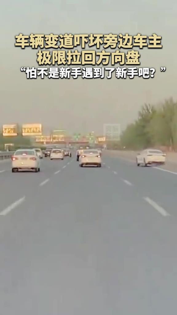 车辆变道吓坏旁边车主,极限拉回方向盘!!!