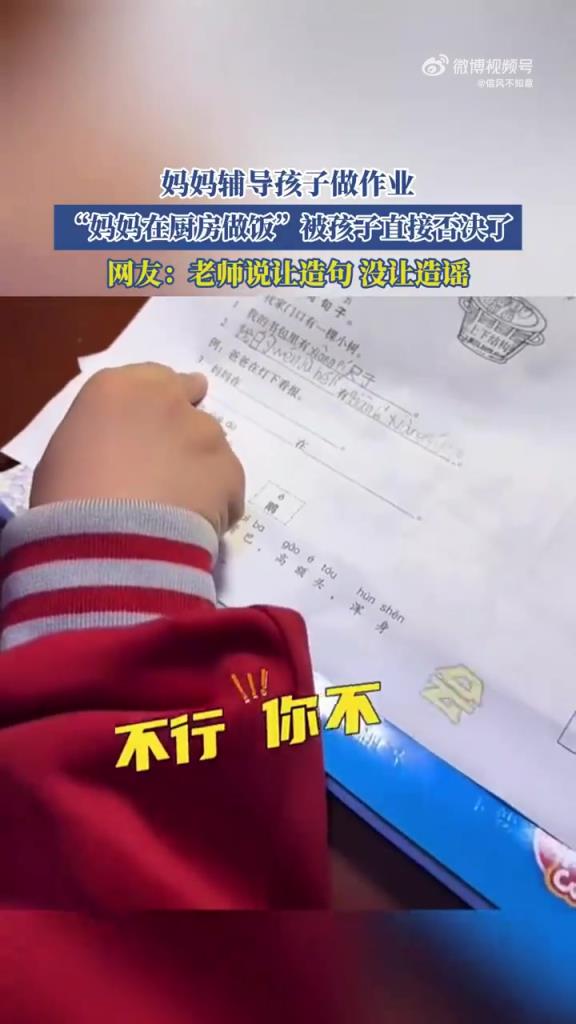妈妈辅导孩子做作业 被孩子直接否决了