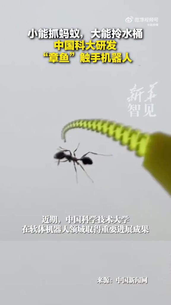 中國(guó)科大研發(fā)“章魚”觸手機(jī)器人！用3D打印造出軟體觸手