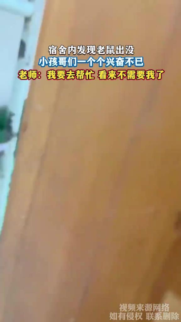 宿舍内发现老鼠出没 小孩哥们一个个兴奋不已