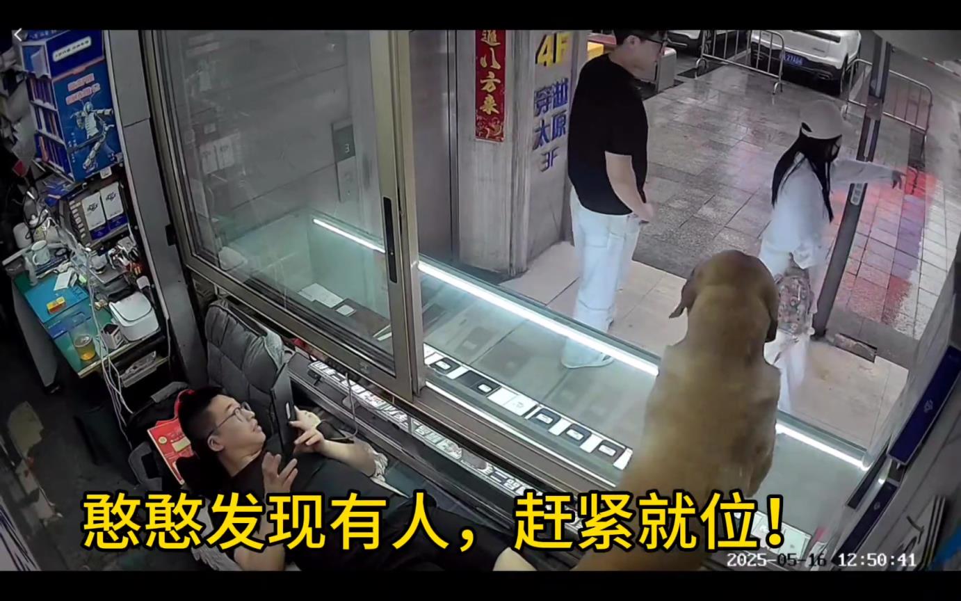 那男的開始也有被嚇到，但他反應太快了，還整蠱女的