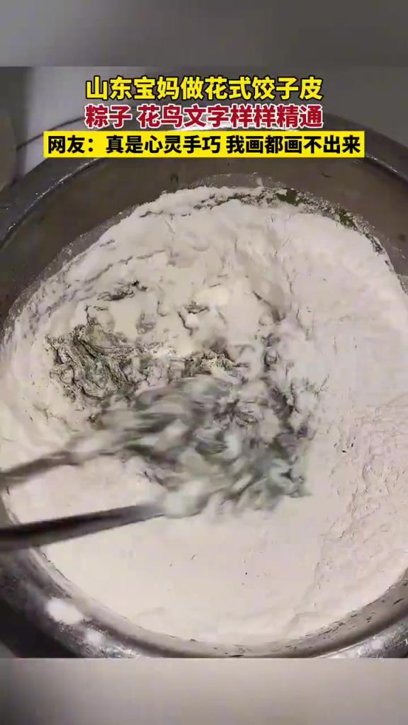 山东宝妈做花式饺子皮，粽子、花鸟文字样样精通