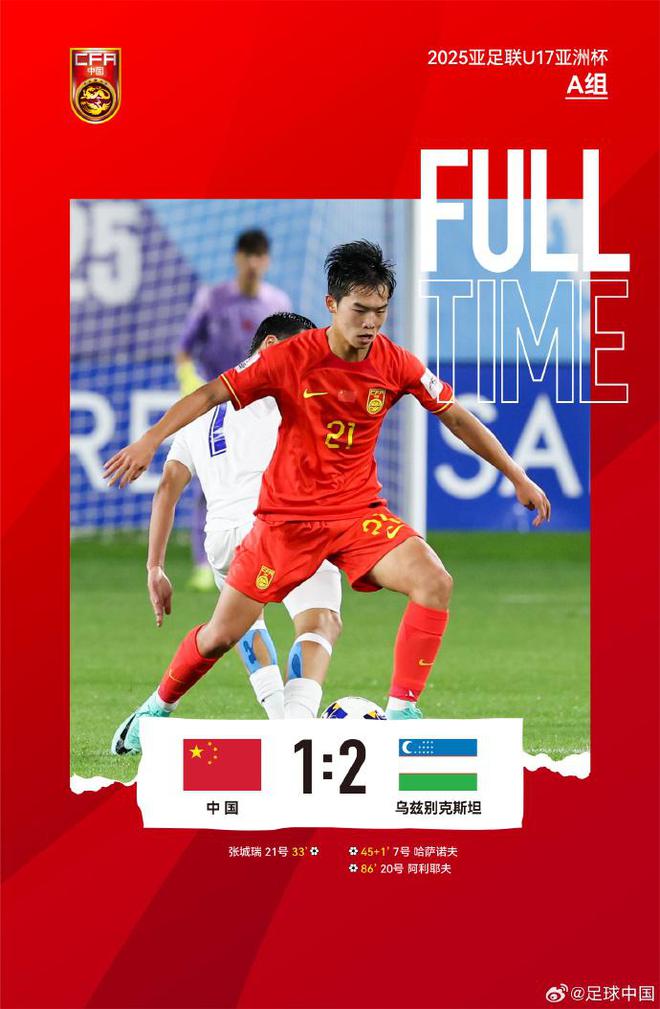 两连败后被淘汰！U17国少无缘小组出线，20年世少赛梦想再度落空