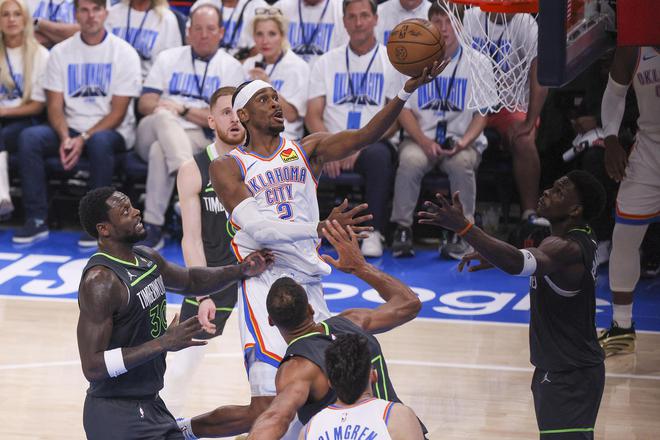 SGA31+5+9雷霆1-0森林狼 蘭德爾28+8愛德華茲18+9