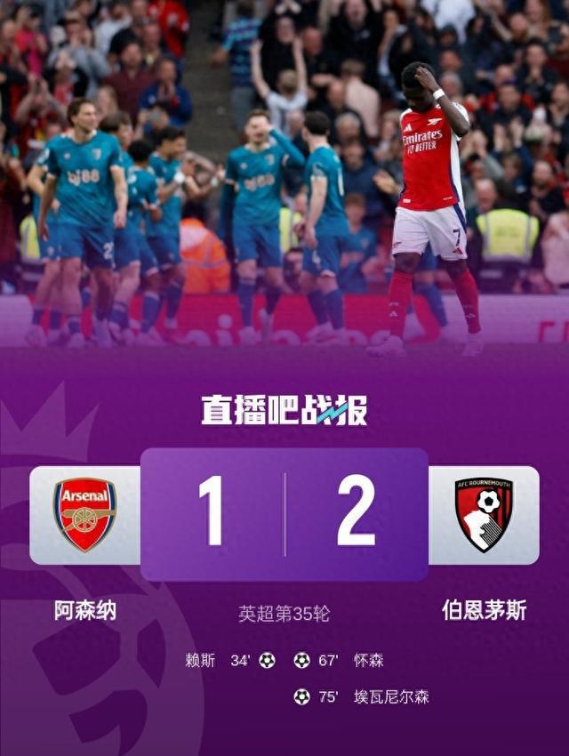 5輪僅1勝阿森納近乎擺爛5輪丟9分，全主力告負(fù)且歐冠0-1劣勢(shì)