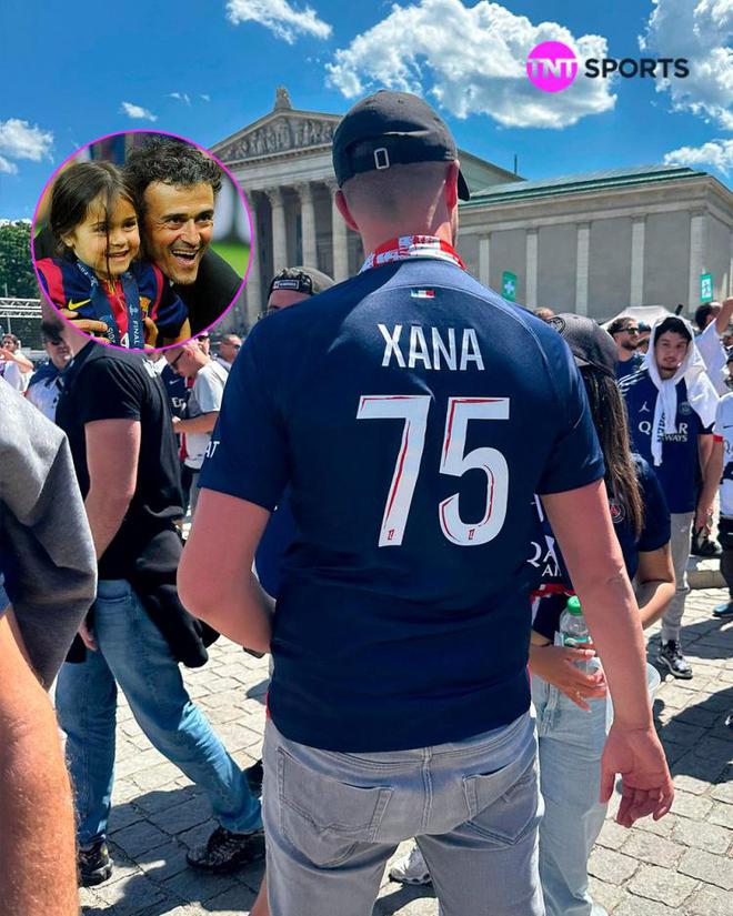 歐冠決賽現場 巴黎球迷身穿恩里克去世女兒的球衣???