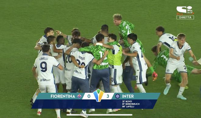 給大哥們預(yù)熱！國米U20決賽3-0勝紫百合，第11次奪青年聯(lián)賽冠軍