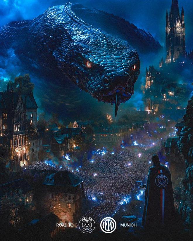 國米社媒發布海報預熱歐冠決賽：靈蛇無畏