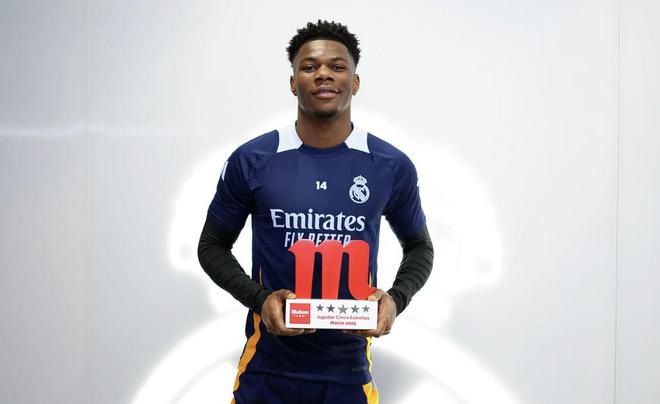 當(dāng)選皇馬三月最佳球員，楚阿梅尼：這個獎項對我來說意義重大