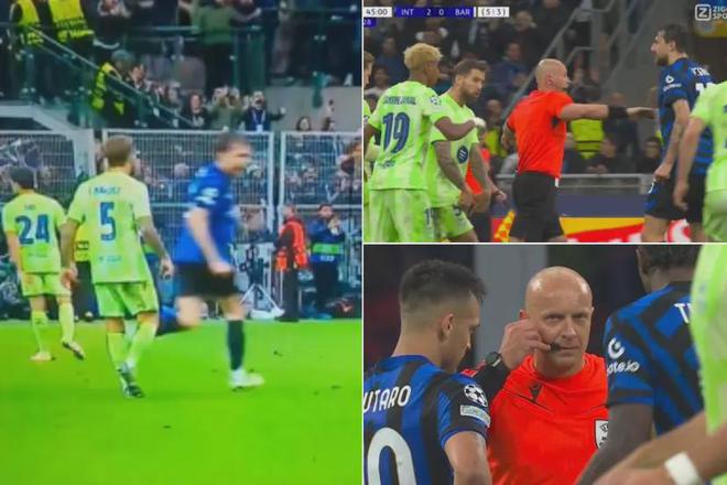 西媒曝巴薩國米球員吵架原因，伊尼戈·馬丁內斯向阿切爾比吐了口水