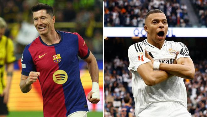 鹿死誰手西甲射手榜：萊萬25球姆巴佩24球，明日直接對話！