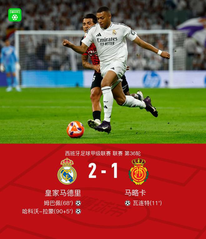 劍南春｜皇馬2-1逆轉馬略卡，哈科沃-拉蒙讀秒絕殺，姆巴佩破門