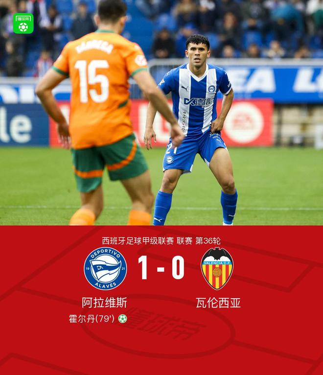 阿拉維斯1-0瓦倫西亞拿下保級關(guān)鍵三分，霍爾丹點射制勝