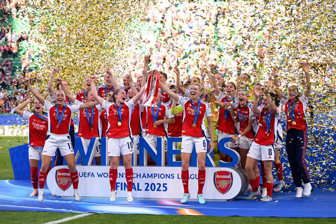 阿森納女足淘汰里昂、巴薩奪冠，后兩者包攬此前9屆歐冠女足冠軍