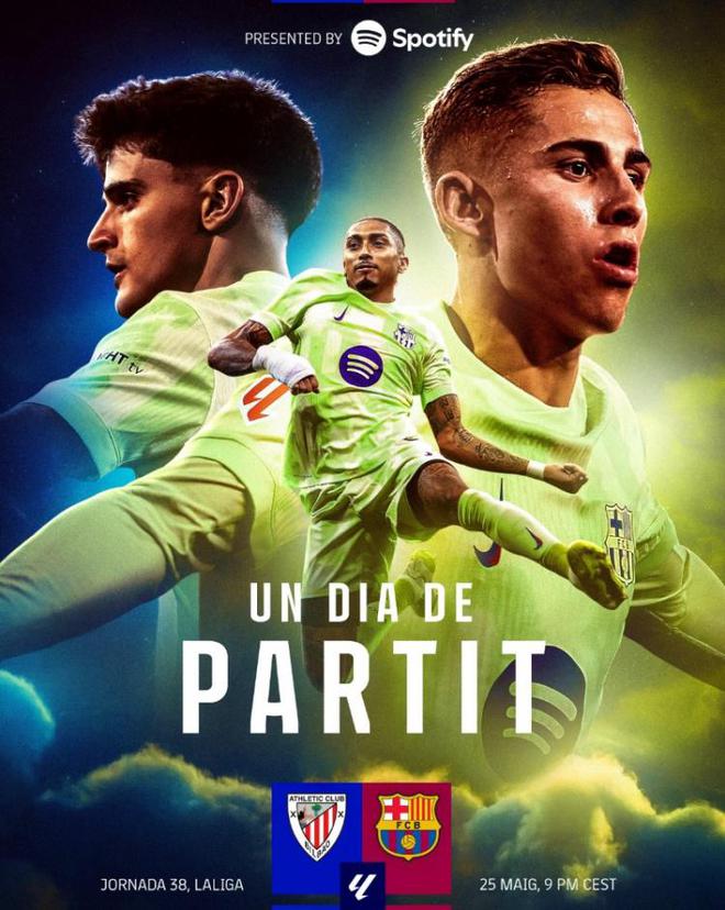 巴薩曬聯賽收官戰海報，拉菲尼亞&費爾明&庫巴西出鏡