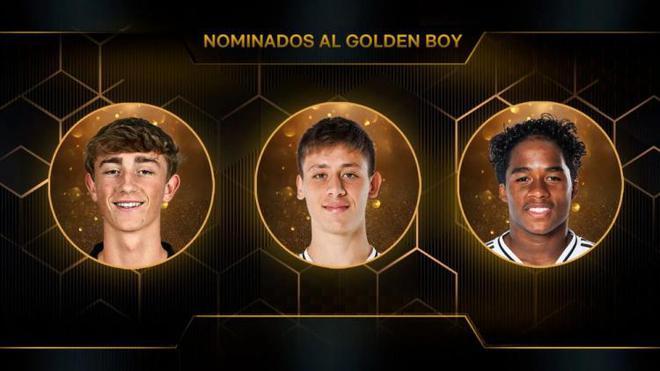 皇馬官方：懷森、居勒爾和恩德里克入選2025金童獎100人候選名單