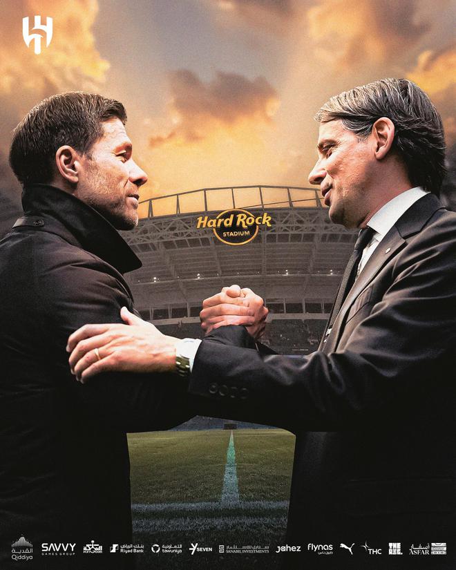 新帥對決！利雅得新月發布對陣皇馬海報：小因扎吉pk阿隆索