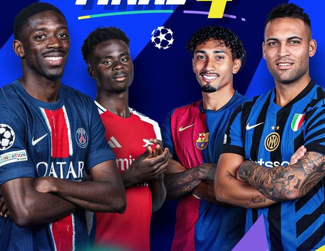 欧冠4强诞生：阿森纳5-1横扫皇马，将战巴黎 国米4-3拜仁+PK巴萨