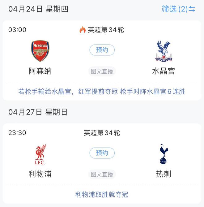16.2%小概率事件！阿森納3點迎戰水晶宮，若輸球將送紅軍提前奪冠
