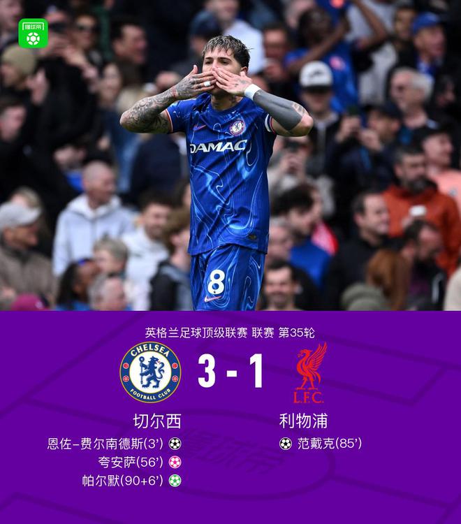 劍南春｜切爾西3-1利物浦，恩佐閃擊，帕爾默點(diǎn)射破球荒