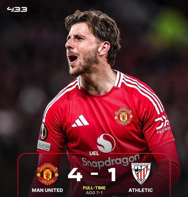 4-1逆转大胜！曼联晋级决赛！芒特小贝附体：梅开二度中场吊射！