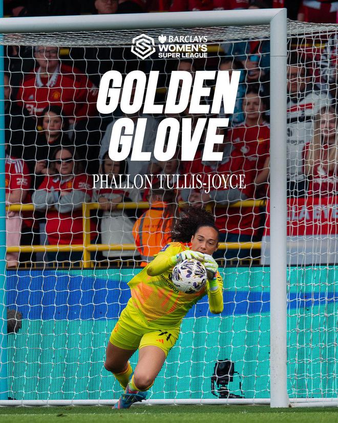 官方：曼聯女足喬伊絲與切爾西女足漢娜并列獲得英女超金手套