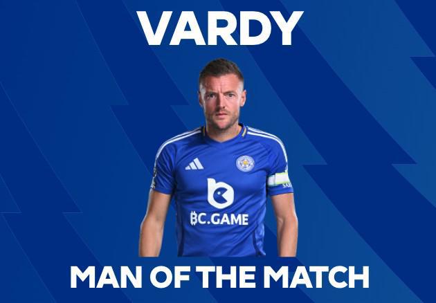 告別之戰破門，瓦爾迪當選萊斯特城vs伊鎮全場最佳球員