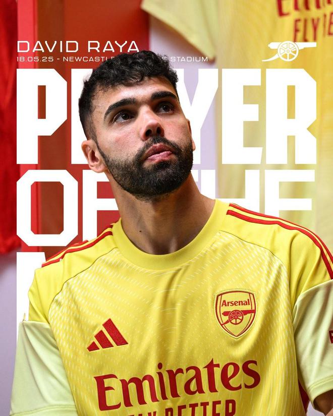 零封紐卡，戴維-拉亞當選阿森納vs紐卡一役隊內最佳球員