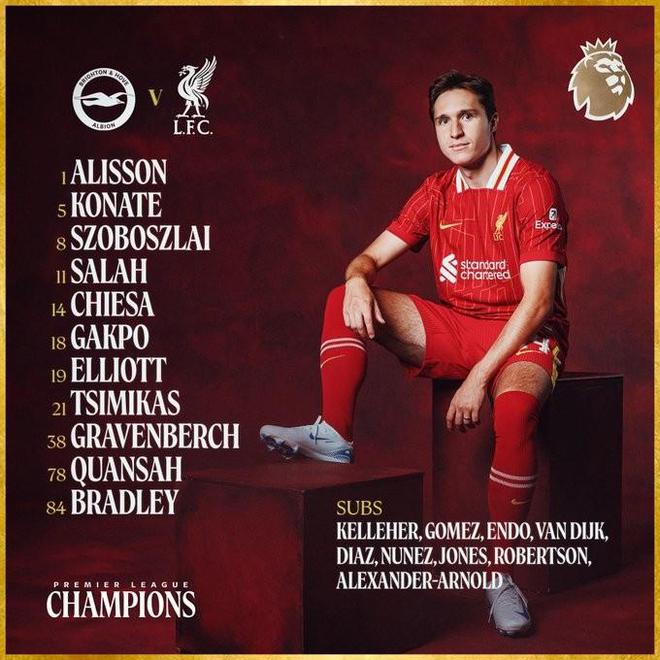 客戰布萊頓出場，小基耶薩迎來英超首次首發