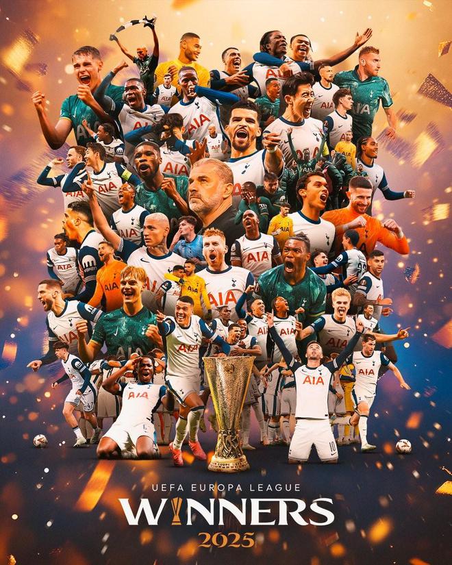 時隔17年再度奪冠，熱刺官方發布歐聯杯奪冠海報