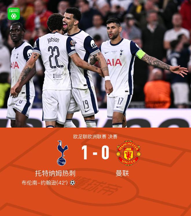 歐聯(lián)熱刺1-0曼聯(lián)奪冠，布倫南制勝，范德芬門(mén)線極限解圍