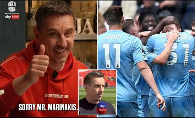 TA:由于內(nèi)維爾社媒言論，諾丁漢森林禁止他入場(chǎng)解說(shuō)收官戰(zhàn)