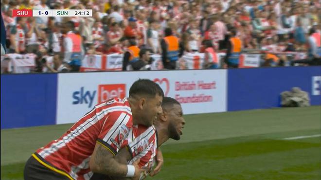 謝菲聯(lián)高速反擊先下一城！坎貝爾挑射洞穿桑德蘭球門(mén)