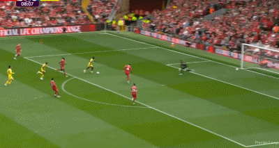 半場：利物浦0-1水晶宮，薩爾破門，迪亞斯屢造險