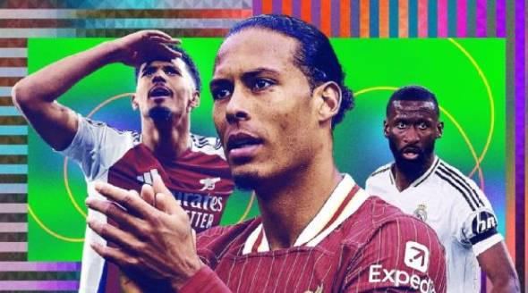 ESPN評24-25賽季十大中衛：范戴克居首，薩利巴第2呂迪格第3