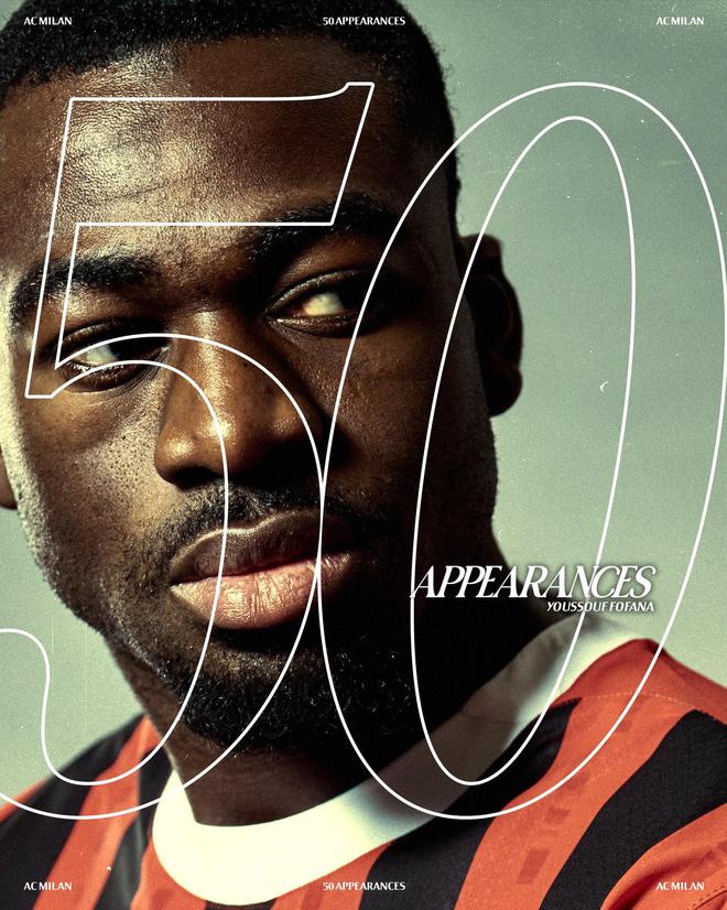 意杯決賽迎里程碑，優素福-福法納第50次代表米蘭出場