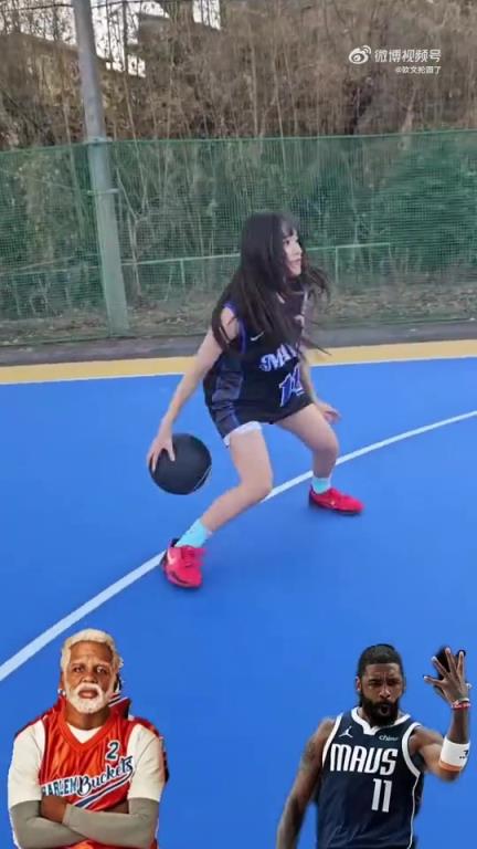 欧文女球迷，连运球都跟偶像一样这么丝滑啊
