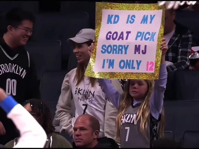 小球迷表示杜蘭特才是我的goat！阿杜給整害羞了
