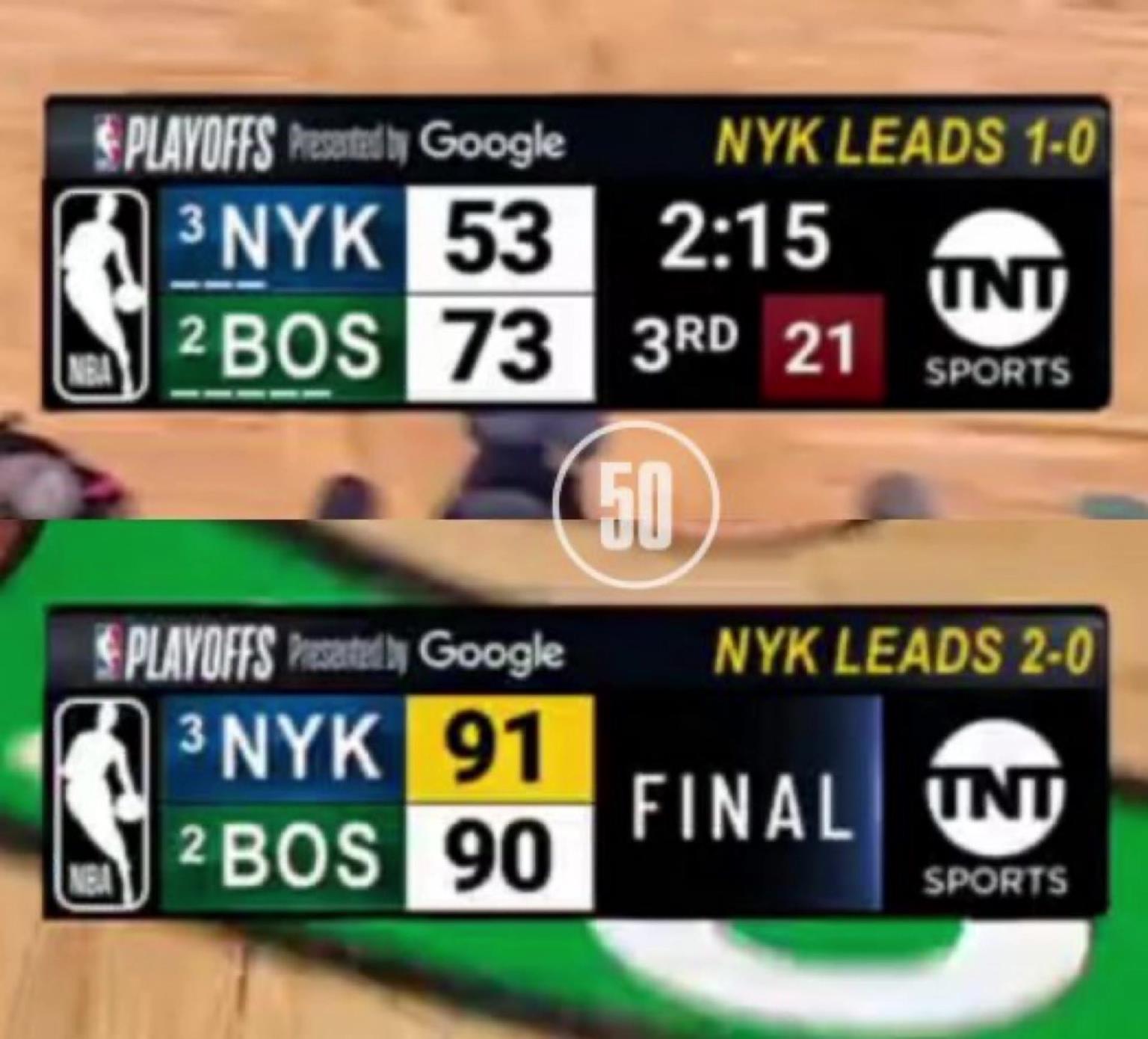 20分算個屁啊!尼克斯今日再次20分逆轉凱爾特人!