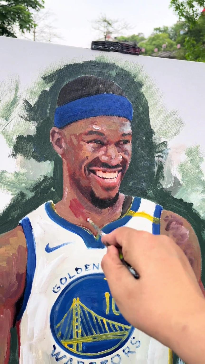 季后賽的巴特勒是真的強!如果你在街上看到這幅畫愿意花多少買?