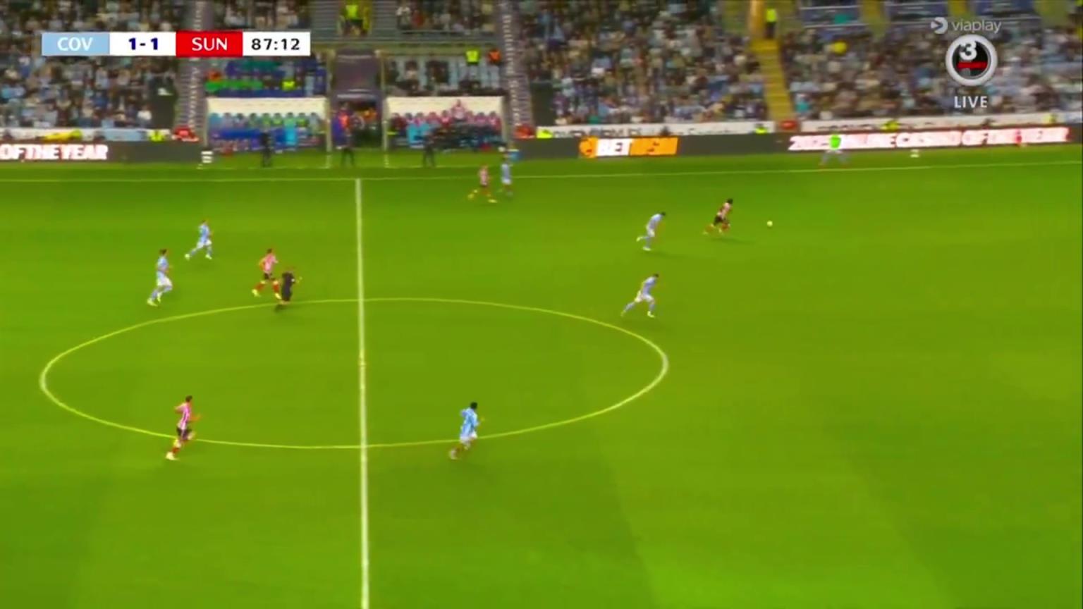 考文垂超級巨大失誤，后衛第88分鐘傳給對手送單刀絕殺本隊