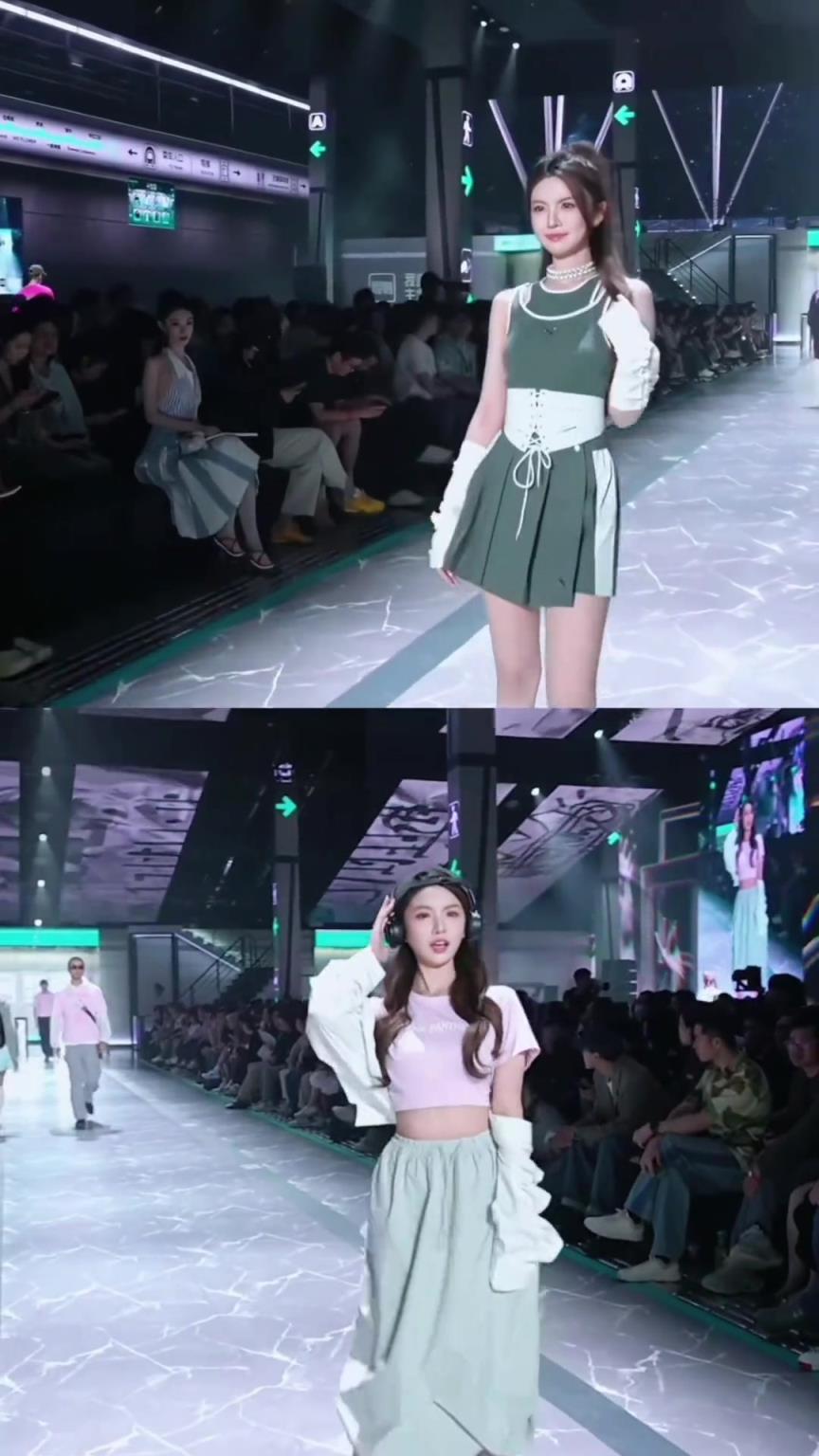 这身材+脸蛋是真不错女主播炼炼：人生走秀初体验get✅