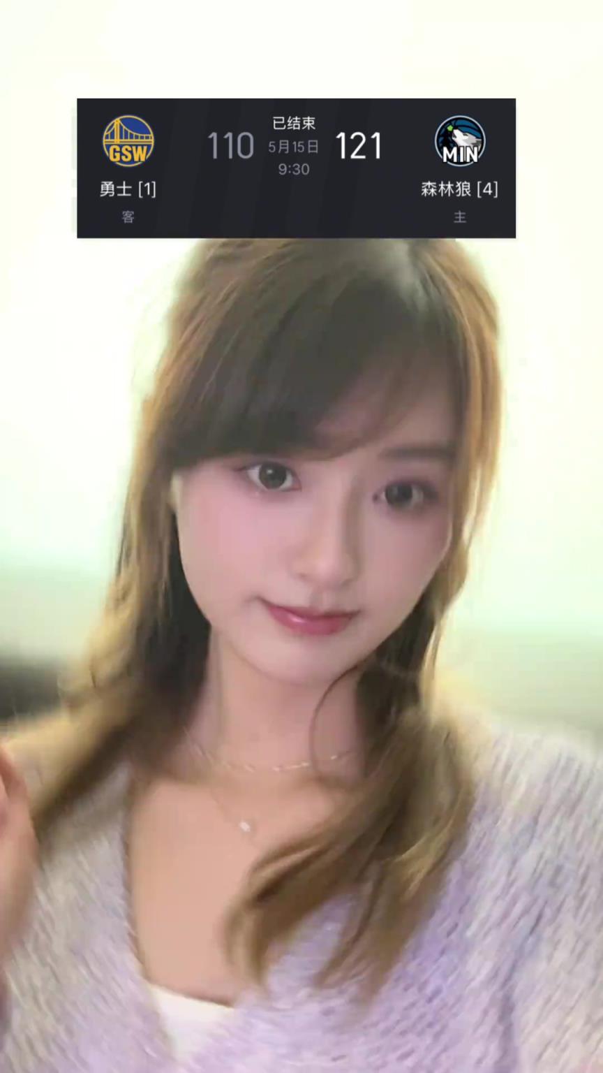 勇士女主播小七在系列賽結束后總結:下賽季再見啦!