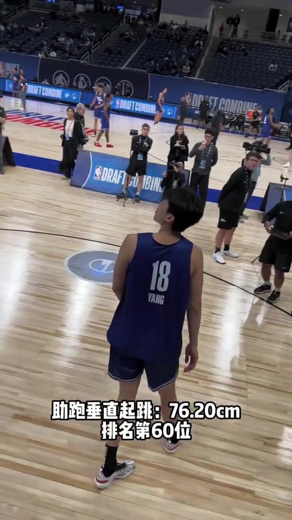 杨瀚森 参加NBA联合测试，各项数据出炉！