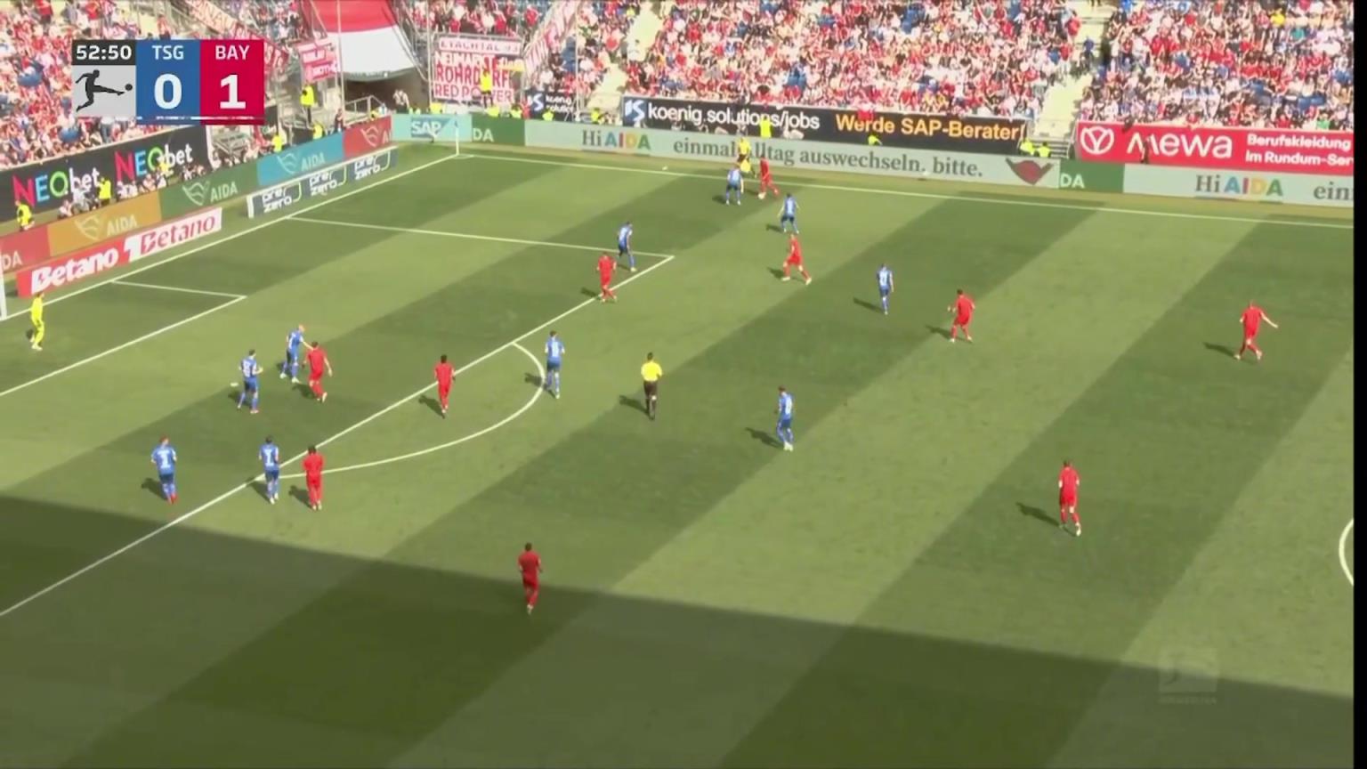 拜仁2-0領先！奧利塞直塞助攻，基米希小角度打門折射入網