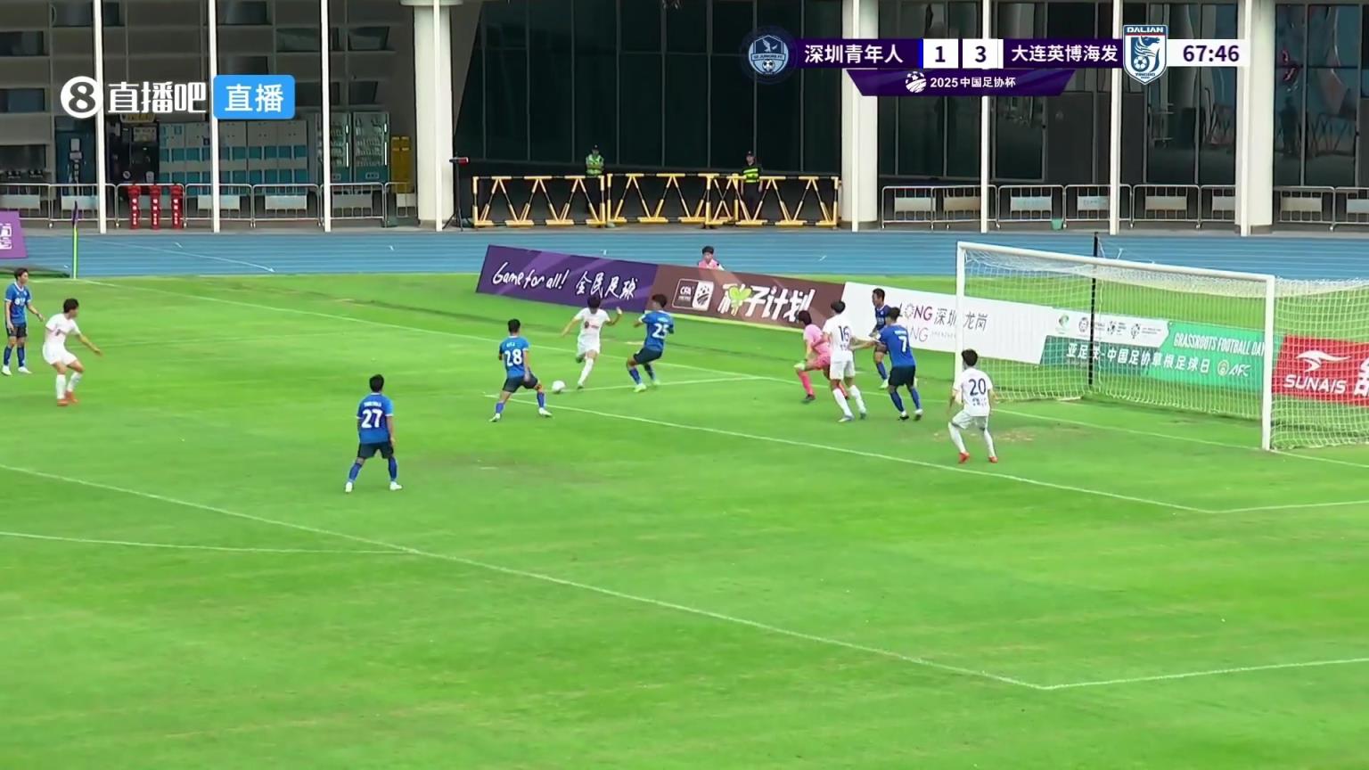 大連太子終于進球！毛偉杰禁區內晃開空間小角度打門得手